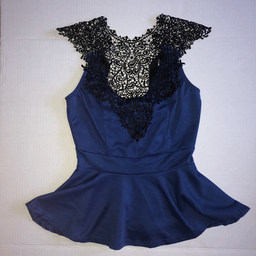 Royal Blue Lacy Top